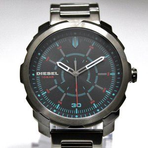 New Diesel DZ1738 Machinus 10-Bar Gunmetal Stainless Steel Band Men Watch